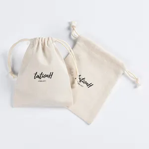 Factory Price Calico Logo Canvas Pouch Drawstring Storage Bags Cotton Cloth Dust Bag