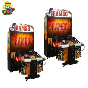 Coin operated Arcade Rambo video shooting game machine simulator gun shooting games for sale