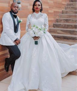 golden white wedding dress Tulle Ball Gown Wedding Dresses With Gold Detail, SW390 main image 1