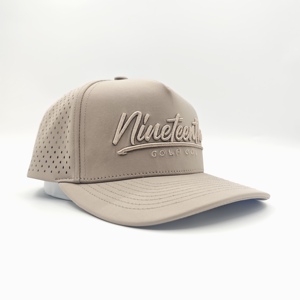 Athlete 5 Panel Solid Waterproof Golf <b>Cap</b> Custom Embroidery Logo Low MOQ OEM Engineered Ventilation <b>Quick</b> <b>Dry</b> Technical Apparel - Product Image 4