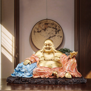 <span class=keywords><strong>Escultura</strong></span> <span class=keywords><strong>de</strong></span> Buda Maitreya Fundida a la Cera Perdida, Estatuas <span class=keywords><strong>de</strong></span> Buda Sonriente <span class=keywords><strong>de</strong></span> Latón Dorado, Decoración <span class=keywords><strong>de</strong></span> Feng Shui para Oficina, Vestíbulo <span class=keywords><strong>de</strong></span> Hotel, Amuleto <span class=keywords><strong>de</strong></span> la Fortuna - Product Image 2