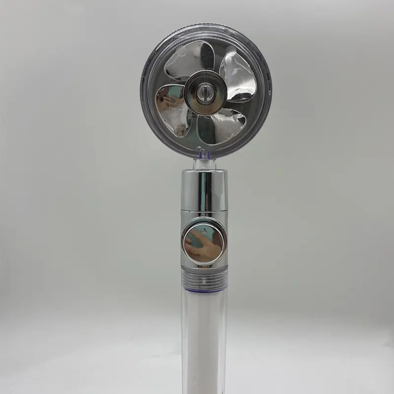 Luxury Modern New Turbocharged Spinning Hand Shower Filter Head Plastic Shower Head Water Filtration System
