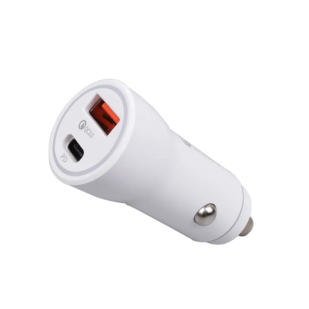 Hot Selling Dual Ports Quick Charge 3.0 Fast PD 18W Type-C USB-C Car Charger For Apple iPhone Mobile Phone