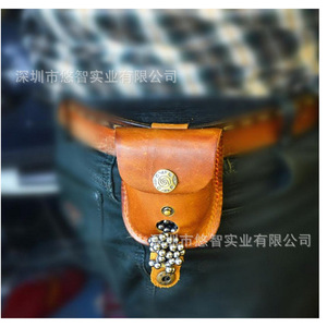 กระเป๋าคาดเอวหนัง PU ลายหินอ่อน, กระเป๋าใส่ลูกเหล็ก, ซองหนัง, กระเป๋าคาดเอวสำหรับกีฬากลางแจ้ง, หนังสติ๊กแม่เหล็กแรงสูง - Product Image 4