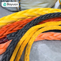 Corde d'amarrage UHMWPE tressée simple 12 brins haute résistance Ropehmpe 48 mm, corde d'escalade statique, corde de palan marin, corde flottante