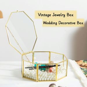 Caja de Joyería de Vidrio de Lujo, Porta Anillos de Boda, Caja Geométrica Hexagonal para Guardar Joyas, Caja de Exhibición Transparente, Regalo de San Valentín para Ella - Product Image 5