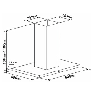 Sistime Thiết Kế Hiện Đại 900Mm Hộ Gia Đình Thép Không Gỉ Phạm Vi Mui Xe Với Nakajima Khói Máy Không Thấm Nước Vuông Trần Gạch - Product Image 5