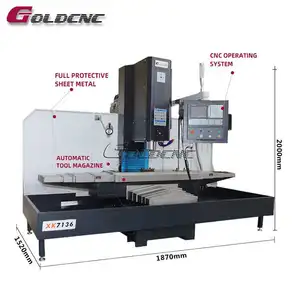 GOLDCNC Fraiseuse d'acier CNC XK7136 de bonne qualité Fraiseuse verticale CNC à commande Fanuc - Product Image 6
