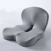 Coussin de soutien lombaire orthopédique en mousse à mémoire de forme avec soulagement du coccyx et design ergonomique pour chaises de bureau/voiture - Lavable