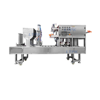 Machine de remplissage et de scellage automatique pour gobelets en plastique (yaourt, ketchup, jus de fruits, lait, gelée, pouding)