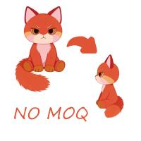 Peluche Kawaii en tissu doux, animal en peluche câlin, décoration d'intérieur, cadeau, sans MOQ