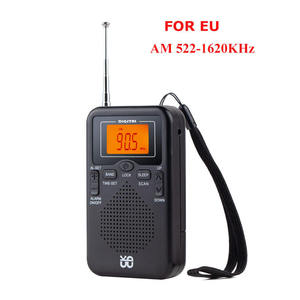 Factory EU Band Digital AM FM Radio Clock Controlled LCD Display Auto Search Sleep Timer ABS Plastic 67g Lightweight Pocket - Product Image 2