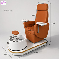 Fauteuil de pédicure spa marron réglable de qualité supérieure, sans plomberie, avec jets de spa pour les pieds, en gros, à vendre