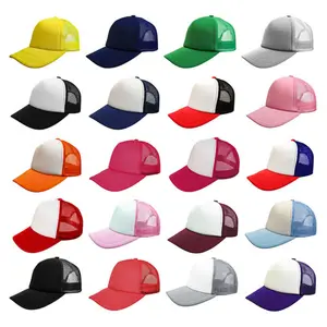 HN0001 대량 도매 사용자 정의 미트 로고 인쇄 트럭 모자 3D 퍼프 프린트 남성 폼 트럭 운전사 모자