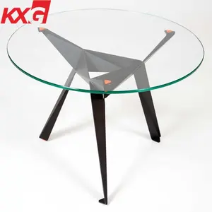 China glass manufacturer supply round tempered glass for top dining table