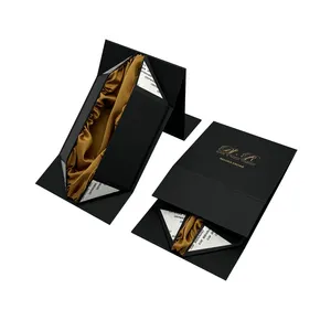Logo personalizzato design carta patinata artigianale cornice per foto goffratura casa custodia portafoglio regalo di carta con raso rivestito