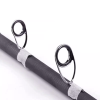 Avantage de prix KT – Guide de canne à pêche en céramique avec insert en titane et zircone, multi-tailles, fin