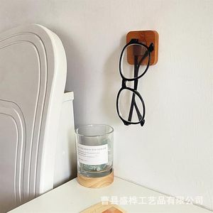 ชั้นวางแว่นตาไม้ติดผนัง 2 ช่อง ที่เก็บของทนทานสำหรับห้องน้ำทางเข้าบ้าน - Product Image 4