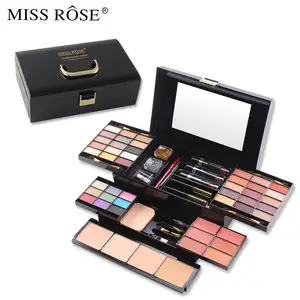 MISS ROSE Kit Rias Wajah Lengkap, 39 Warna Eyeshadow Seniman Makeup Casing Perona Pipi Bubuk Lipstik Maskara Set Rias Wajah Penuh Miss Rose Kit Makeup