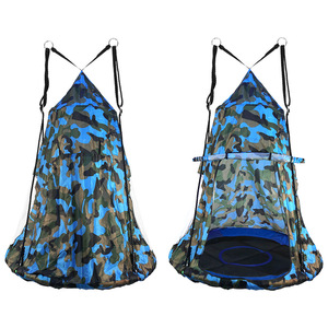 Columpio de camuflaje para árbol, 100x100cm, tela Oxford, tienda de campaña colgante portátil para exteriores, para acampar, hacer senderismo, 3-4 personas, carga máxima 300kg - Product Image 1