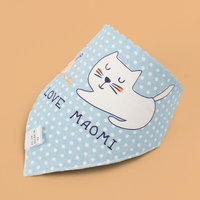 Bib Bayi Sekali Pakai Katun Bermotif Kartun Hewan, Bib Makan Tenun Persegi Panjang Warna Pink Biru Putih Beige untuk Kamar Bayi