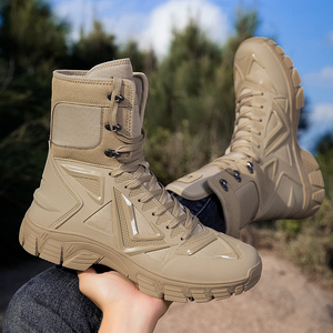 Botas de senderismo tácticas de gran tamaño unisex de media pantorrilla para exteriores, botas de viaje de verano e invierno, tallas grandes 48 53, venta directa al por mayor - Product Image 3