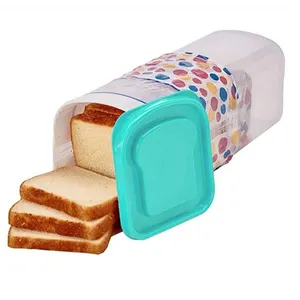 热卖面包分配器巴迪面包储存容器食品级聚丙烯塑料密封箱带盖面包伴侣套装