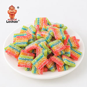 Индивидуальный логотип, Фруктовый Ароматизированный, яркие квадраты, липкие закуски, кислые пояса, мармеладное желе, конфеты, оптом, сладкое - Product Image 1