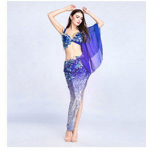 Abito da Donna di Alta Qualità con Paillettes Graduali e Ricami, <span class=keywords><strong>Costume</strong></span> per Danza del Ventre, Spettacoli di Carnevale e Performance - Product Image 5