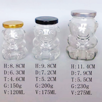 Envase de Vidrio para Miel Nasin, Envase de Vidrio para Nido de Pájaro, Caramelo de Oso, Comida para Bebés, Tarro de Vidrio de 120 ml, 180 ml, 280 ml