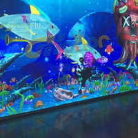 Projecteur de dessin magique interactif 3D, version LCD, jeu de projection murale interactif pour enfants
