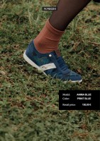Baskets décontractées bleues à bout rond et lacets, style streetwear