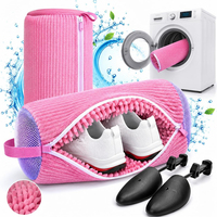 Sac de lavage pour chaussures OEM/ODM 2026 avec fibres microfibres et fermeture éclair autobloquante pour machine à laver