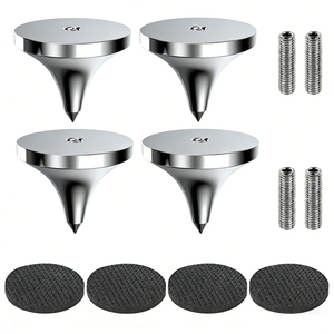 Almohadilla de soporte antivibración para audio HiFi, patas de <span class=keywords><strong>aislamiento</strong></span> de impactos de acero inoxidable para reproductor de CD, tapete de mejora de sonido para altavoces - Product Image 5