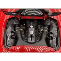 Couverture de boîte à air en fibre de carbone sèche pour Ferrari 488 GTB Spider, couvercle d'admission d'air pour coffre moteur, couvercle de filtre à air