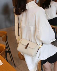 Bolsos de hombro para mujer, bolso cruzado de piel de vaca auténtica, bolso pequeño con cremallera a la moda de Corea - Product Image 6