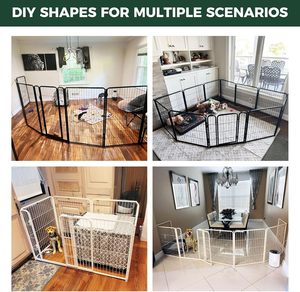 Fxw <span class=keywords><strong>homeplus</strong></span> สนามเด็กเล่นสำหรับสุนัขในร่มที่ได้รับการจดสิทธิบัตร24นิ้ว6แผงเหล็กสำหรับงานหนักของเล่นที่ปลอดภัยสำหรับลูกสุนัขตัวเล็กที่แข็งแรง - Product Image 3