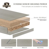 Panneau MDF mélaminé texturé haute densité 650-830kg/m3, facile à nettoyer, anti-traces de doigts, ignifuge, résistant à l'humidité, 8mm/18mm, pour hôtel