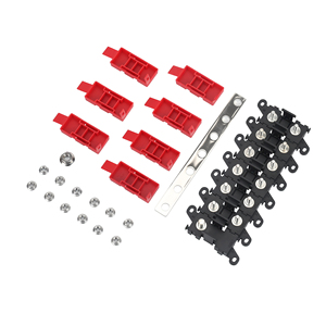 Bloc de fusibles MIDI en plastique <span class=keywords><strong>12V</strong></span> 200A, étanche, 6 voies, 7 modules, boîte à fusibles multipolaire avec 6 fusibles, couvercle résistant à la chaleur - Product Image 4