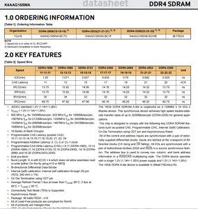 K4ABG165WA-MCWE 16GB DDR4 mới ban đầu Bộ nhớ Flash <span class=keywords><strong>IC</strong></span> chip 96fbga - Product Image 2