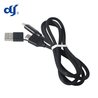 Kabel Data USB pengisian daya cepat, kabel Data USB pengisian daya Cepat 2 in 1, kabel Multi kabel C3A USB/C ke Tipe C/USB A