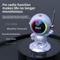 Robot espacial adorable con IA, altavoz, radio, chat de voz, canto, iluminación LED RGB para control por voz, juguete tecnológico creativo para niños