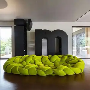 轻型豪华客厅组合尺寸公寓个性创意蟒蛇设计师布艺蟒蛇窝沙发