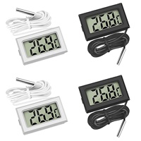 Termómetro Digital LCD Mini de Moda, Sonda de Temperatura Impermeable para Uso en Interiores, Acuarios, Refrigeradores, Congeladores y Peceras