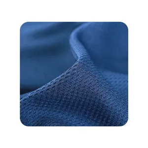 Polyester Knitted Soft Hexagonal Jersey Interlock 100 Polyester Cooldry Moisture Wicking Honeycomb Mesh Fabric For Sports Shirts