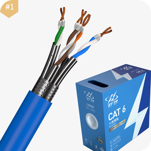 สายแลนความเร็วสูง <span class=keywords><strong>Cat5e</strong></span> Cat6 Cat6A สำหรับภายนอกอาคาร 23AWG แบบคู่บิดเกลียว UTP STP SFTP Cat6a 23AWG ทองแดงแท้ 1000 ฟุต สายกันน้ำ - Product Image 3