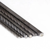 Haute Tension 1670mpa 5mm 7mm fil d'acier de béton précontraint fil de PC dentelé avec nervure en spirale