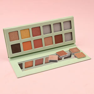 Palette <span class=keywords><strong>vert</strong></span> clair terreux nude nuances forme carrée maquillage cosmétique Palette de <span class=keywords><strong>fard</strong></span> à paupières personnalisée - Product Image 4