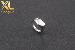 Bague en acier inoxydable 316, or 18 carats, argent, noir, gravée avec un nom ou un logo, bijoux personnalisés - Product Image 6