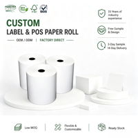 Meilleures rouleaux de papier thermique 57x40mm 65gsm pour terminaux de point de vente